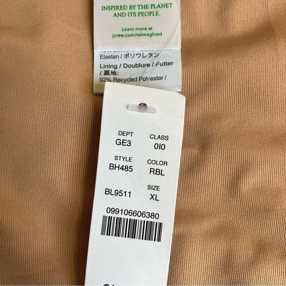 NWT J. Crew Retro Blue Ribbed-trim Hipster Full-coverage Bikini Bottom Sz XL - Picture 16 of 16